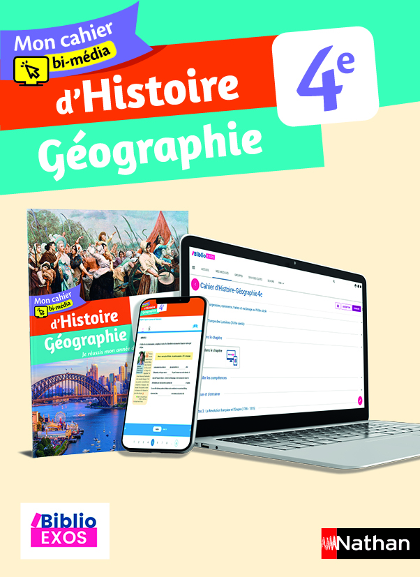 Mon Cahier Bi-média D'Histoire-Géographie 4e (2022